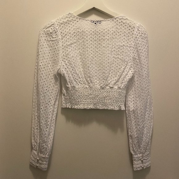 Dynamite Joey Long Sleeve Eyelet Blouse - Picture 3 of 3